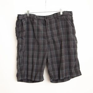 PGA Tour Men's 40 Waist Polyester Shorts - Black / Gray / Blue